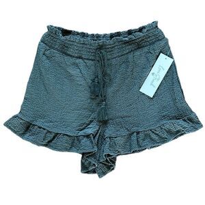 NEW Love Streak Olive Ruffle Shorts